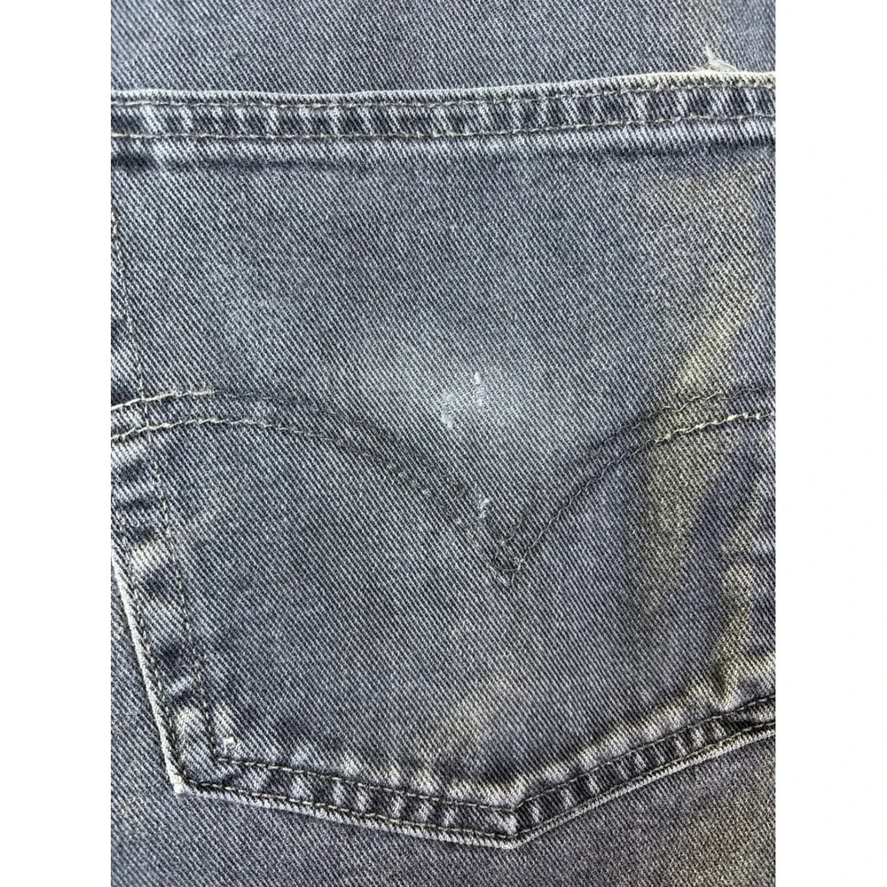 Vintage Levi's 505 Regular Fit Straight Leg Jeans Mens‎ 42x32 Faded Black Grunge